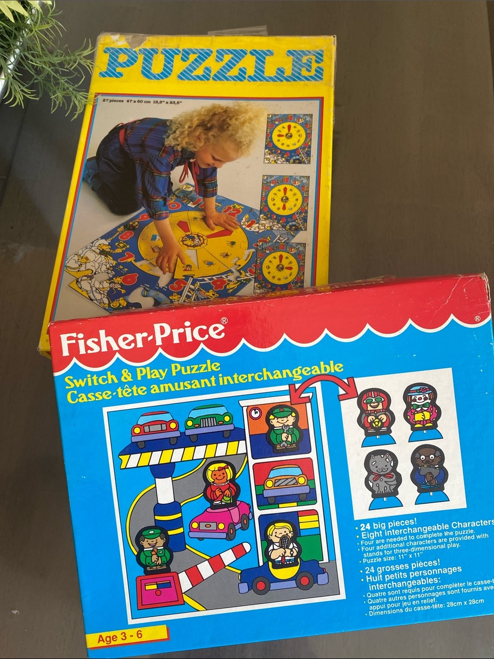 Vintage Fisher-Price Clock and Switch & Play Puzzles kid game